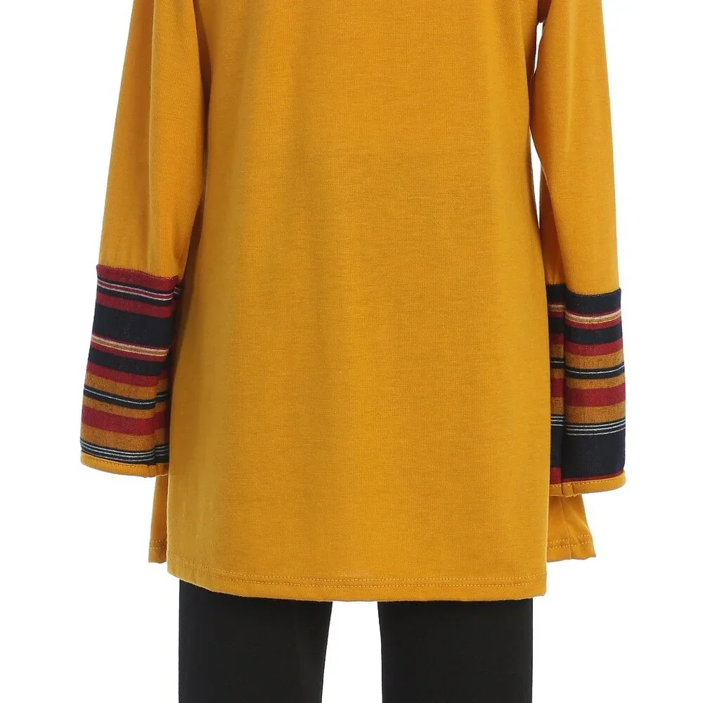 Girls clothing set top pants legging tight Mustard Blouse Top Pant Legging Set